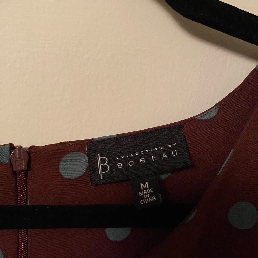 Polka Dot mint green/ Brown Dress M - Picture 2 of 3